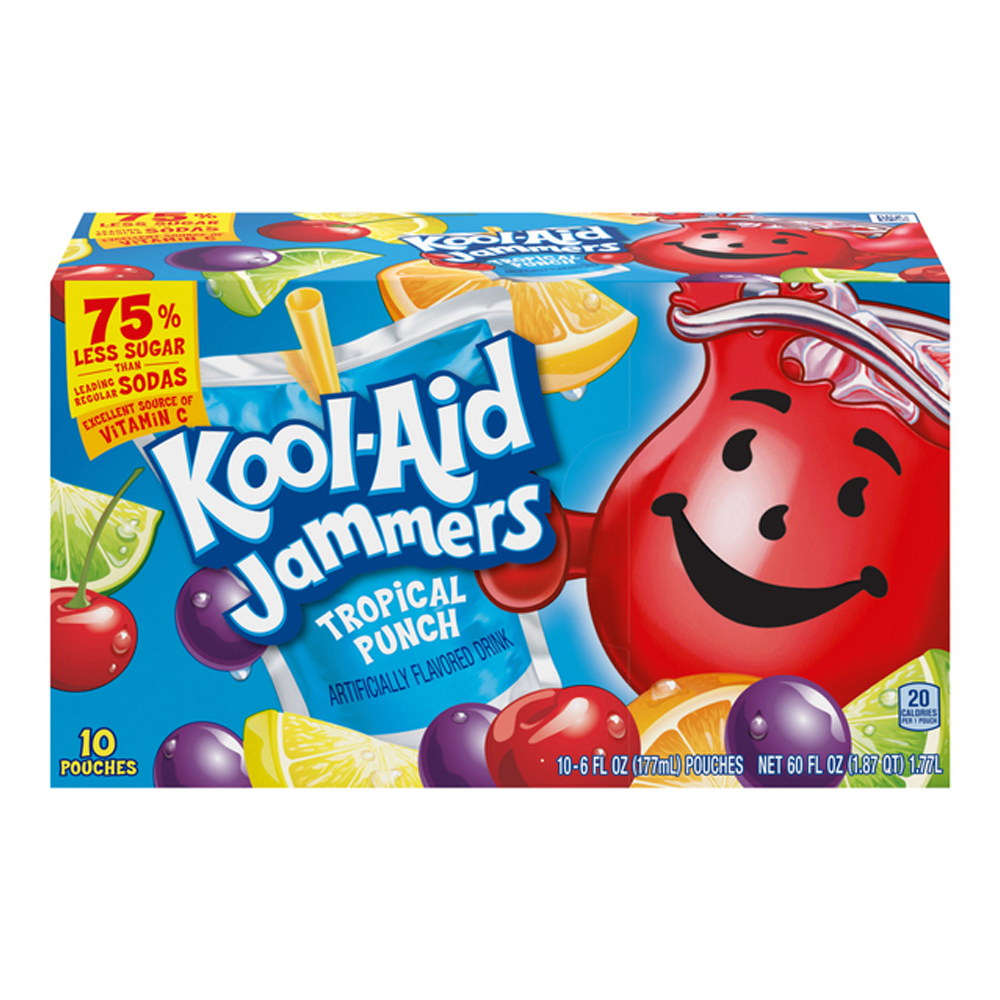 Сокосодержащие напитки Jammers Tropical Punch, 10 шт. – 60 унций (1,77 л)